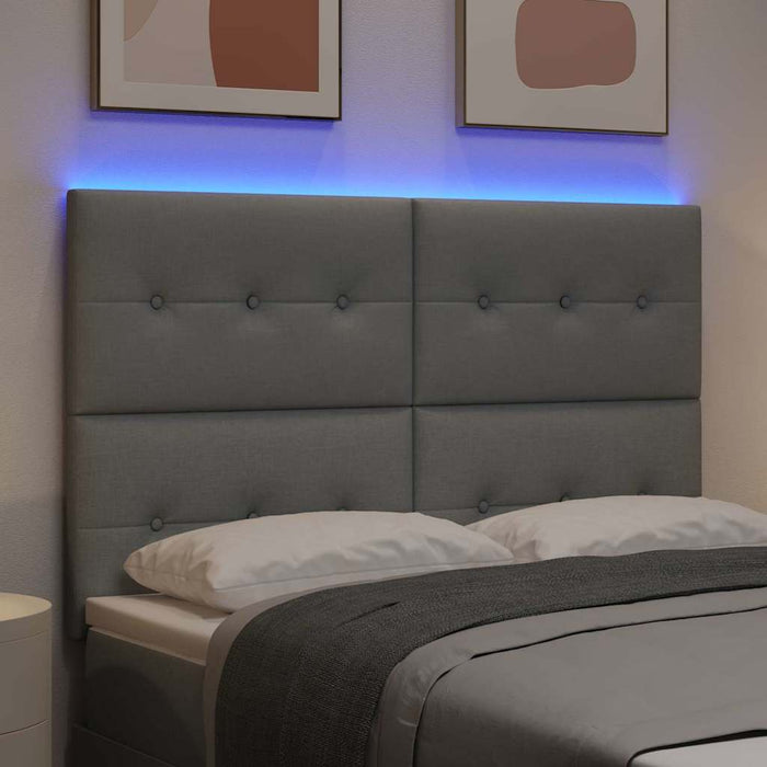 Tăblie LED cu lumini cu bandă LED Gri deschis 144 cm Poliester - WALTI WALTI