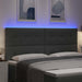 Tăblie LED cu benzi LED cu headboard Gri închis 200 cm țesătură - WALTI WALTI