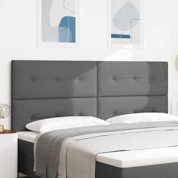 Tăblie LED cu benzi LED cu headboard Gri închis 200 cm țesătură - WALTI WALTI