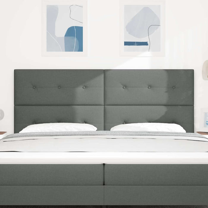 Tăblie LED cu benzi LED cu headboard Gri închis 200 cm țesătură - WALTI WALTI