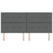 Tăblie LED cu benzi LED cu headboard Gri închis 200 cm țesătură - WALTI WALTI