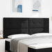 Tăblie LED cu benzi LED cu headboard Negru 200 cm țesătură - WALTI WALTI