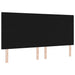 Tăblie LED cu benzi LED cu headboard Negru 200 cm țesătură - WALTI WALTI