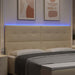 Tăblie LED cu lumini cu bandă LED Manual Crem 200 cm Poliester - WALTI WALTI