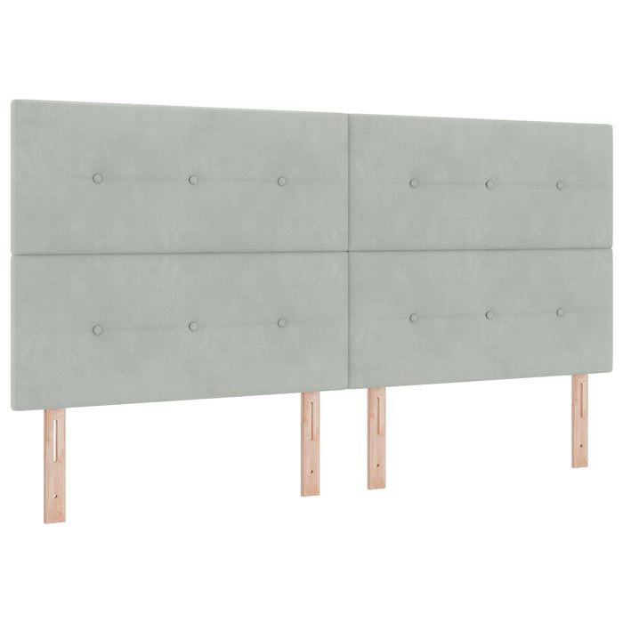 Tăblie LED cu lumini cu bandă LED Gri deschis 200 cm Poliester - WALTI WALTI