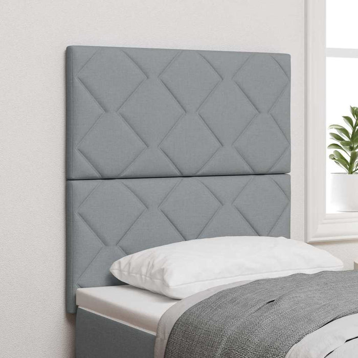 Tăblie cap cu lumini cu bandă LED Gri deschis 80 cm țesătură - WALTI WALTI