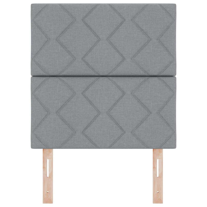 Tăblie cap cu lumini cu bandă LED Gri deschis 80 cm țesătură - WALTI WALTI
