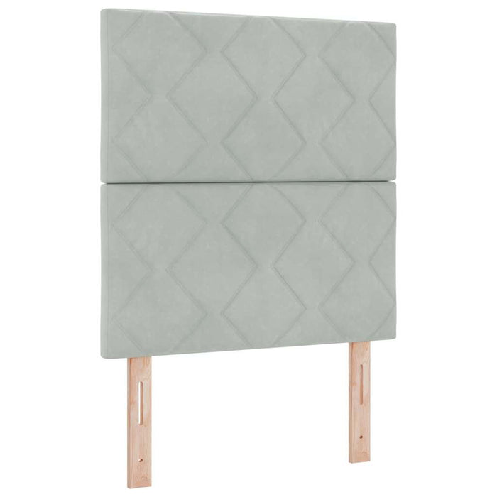 Tăblie LED Gri deschis 80 cm Catifea WALTI