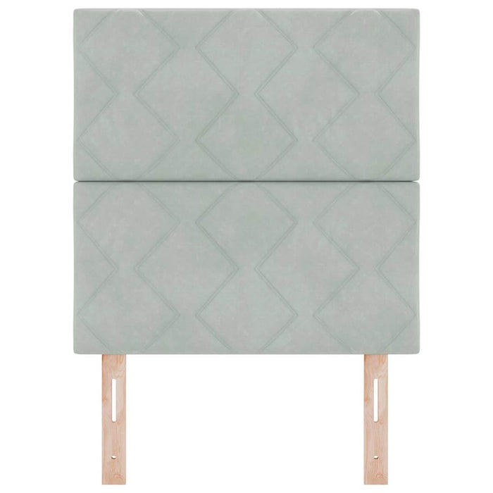 Tăblie LED Gri deschis 80 cm Catifea WALTI