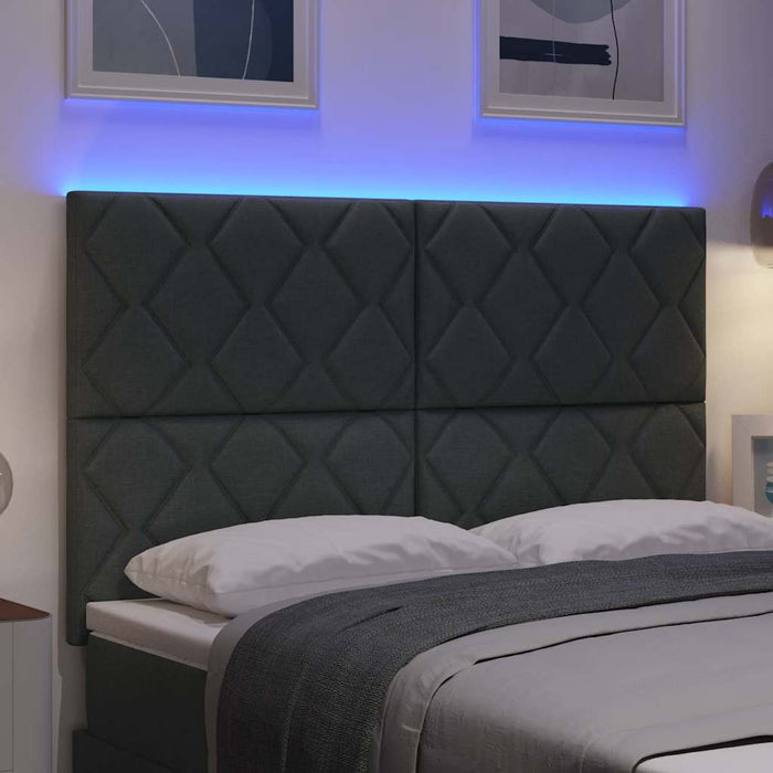 Tăblie LED Gri 144 cm țesătură WALTI