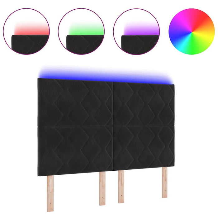Tăblie LED cu lumini cu bandă LED Manual Negru 144 cm Catifea - WALTI WALTI