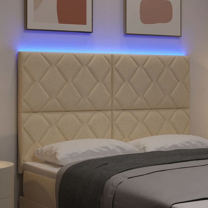 Tăblie LED Crem 160 cm țesătură WALTI