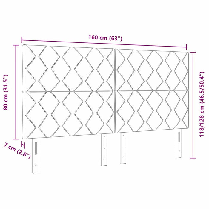 Tăblie LED Crem 160 cm țesătură WALTI