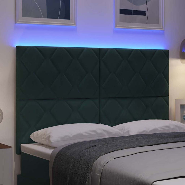 Tăblie LED Verde închis 160 cm Catifea WALTI