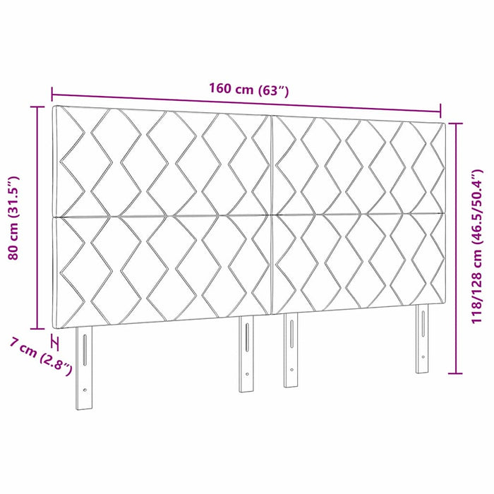Tăblie LED Verde închis 160 cm Catifea WALTI