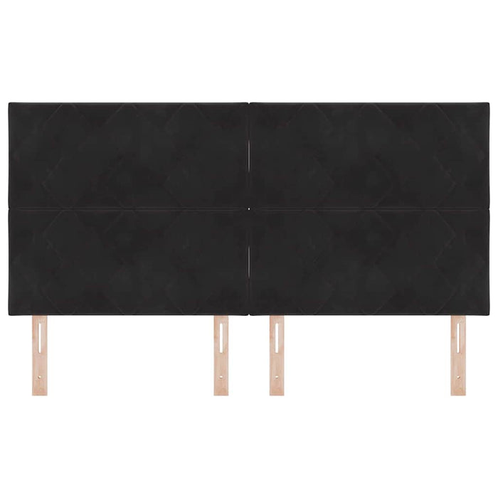 Tăblie LED Negru 180 cm Catifea WALTI