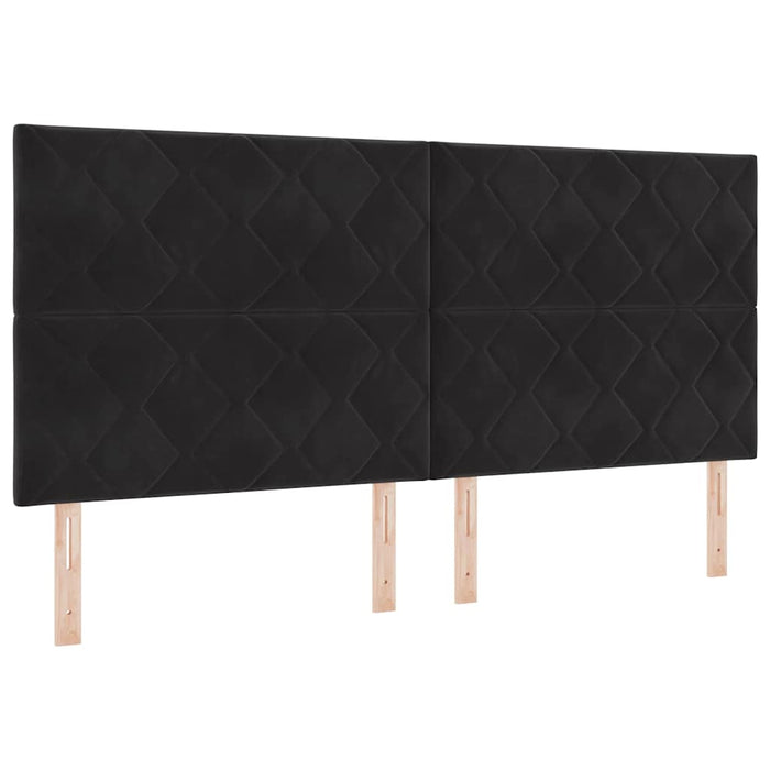 Tăblie LED Negru 200 cm Catifea WALTI