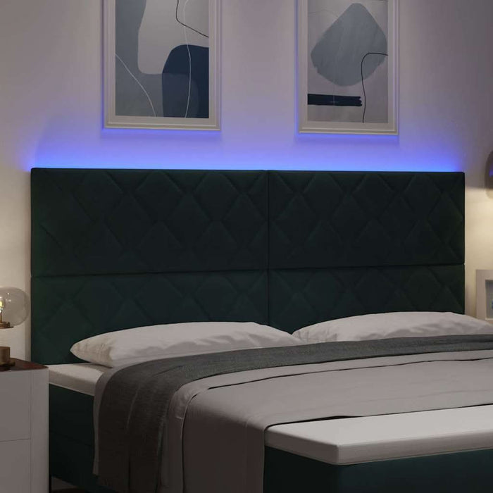 Tăblie LED Verde închis 200 cm Catifea WALTI