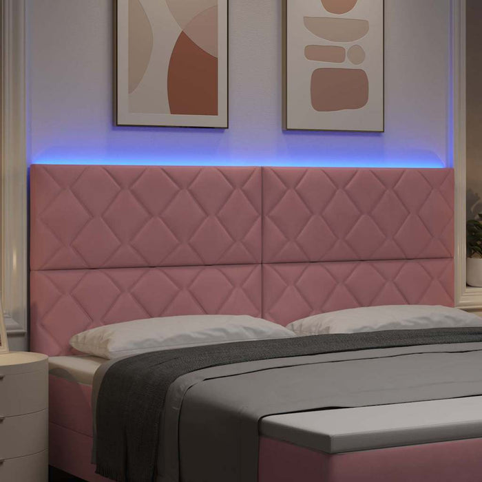 Tăblie LED Roz 200 cm Catifea WALTI