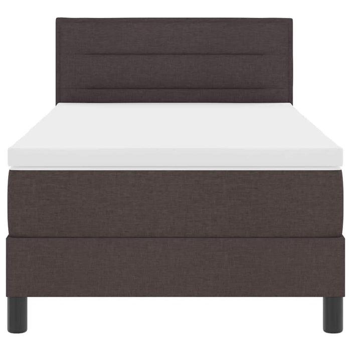 Pat boxspring cu saltea Maro închis 80 x 200 cm țesătură - WALTI WALTI