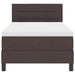 Pat boxspring cu saltea Maro închis 80 x 200 cm țesătură - WALTI WALTI