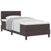 Pat boxspring cu saltea Maro închis 80 x 200 cm țesătură - WALTI WALTI