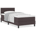 Pat boxspring cu saltea Maro închis 80 x 200 cm țesătură - WALTI WALTI