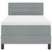 Pat boxspring cu saltea Gri deschis 90 x 190 cm țesătură - WALTI WALTI