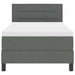 Pat boxspring cu saltea Gri închis 90 x 190 cm țesătură - WALTI WALTI