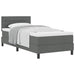 Pat boxspring cu saltea Gri închis 90 x 190 cm țesătură - WALTI WALTI