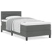 Pat boxspring cu saltea Gri închis 90 x 190 cm țesătură - WALTI WALTI