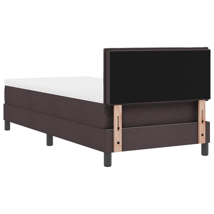 Pat cu arcuri cu saltea Maro închis 90 x 190 cm țesătură - WALTI WALTI