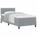 Pat boxspring cu saltea Gri deschis 90 x 200 cm țesătură - WALTI WALTI