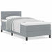 Pat boxspring cu saltea Gri deschis 90 x 200 cm țesătură - WALTI WALTI