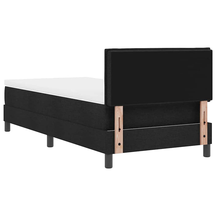 Pat boxspring cu saltea cu saltea Negru 90 x 200 cm țesătură - WALTI WALTI