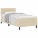 Pat boxspring cu saltea cu saltea Crem 90 x 200 cm țesătură - WALTI WALTI