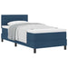 Pat boxspring cu saltea albastru 100 x 200 cm țesătură - WALTI WALTI