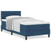 Pat boxspring cu saltea albastru 100 x 200 cm țesătură - WALTI WALTI