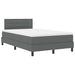 Pat boxspring cu saltea Gri închis 120 x 190 cm țesătură - WALTI WALTI
