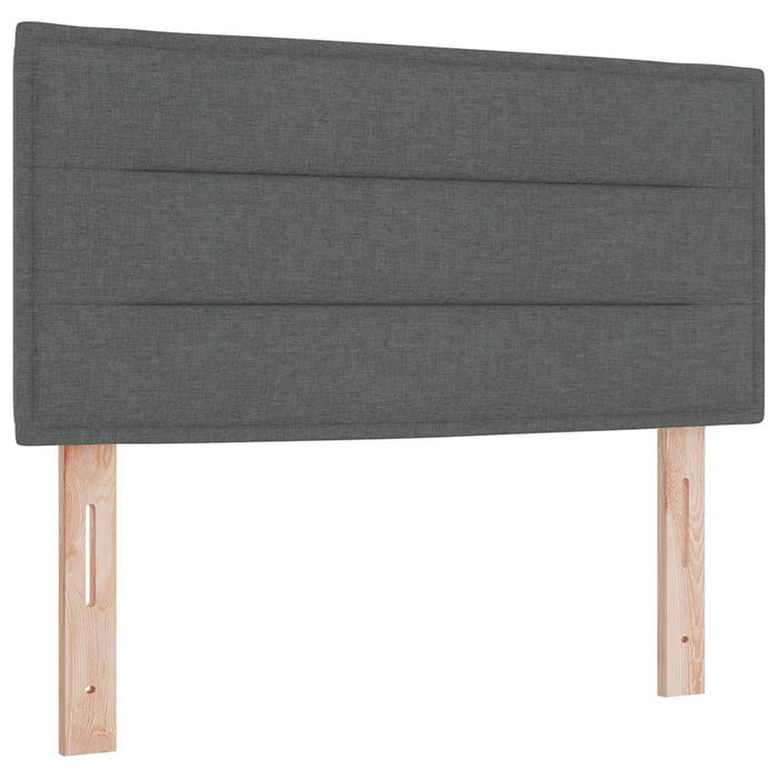 Pat boxspring cu saltea Gri închis 120 x 190 cm țesătură - WALTI WALTI