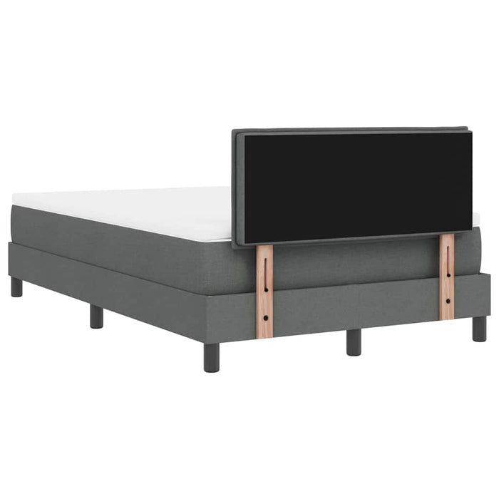 Pat boxspring cu saltea Gri închis 120 x 190 cm țesătură - WALTI WALTI