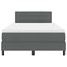 Pat boxspring cu saltea Gri închis 120 x 190 cm țesătură - WALTI WALTI