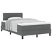 Pat boxspring cu saltea Gri închis 120 x 190 cm țesătură - WALTI WALTI