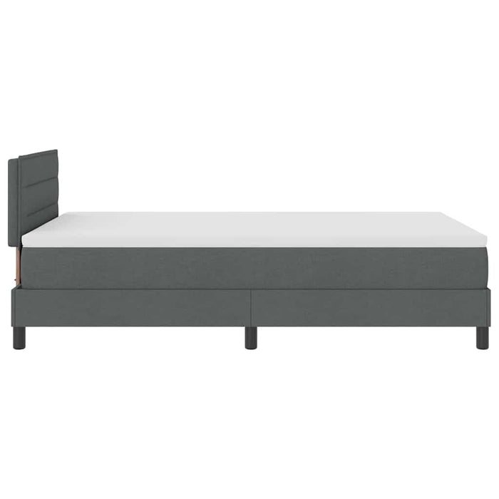 Pat boxspring cu saltea Gri închis 120 x 190 cm țesătură - WALTI WALTI