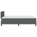 Pat boxspring cu saltea Gri închis 120 x 190 cm țesătură - WALTI WALTI
