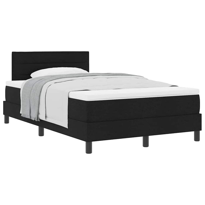 Pat boxspring cu saltea cu saltea Negru 120 x 200 cm țesătură - WALTI WALTI