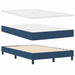 Pat boxspring cu saltea albastru 120 x 200 cm țesătură - WALTI WALTI