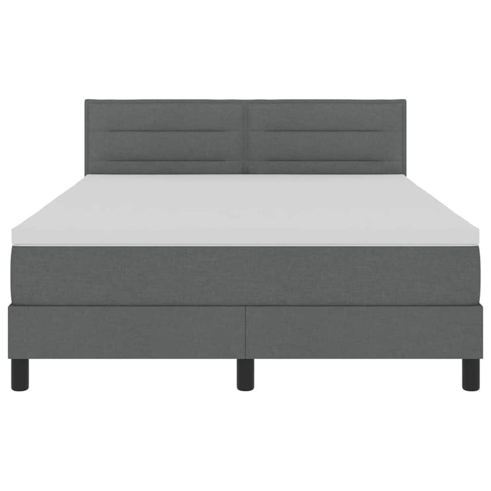 Pat cu arcuri cu saltea Gri închis 160 x 200 cm țesătură - WALTI WALTI