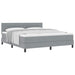 Pat cu arcuri cu headboard Gri deschis 180 x 200 cm țesătură - WALTI WALTI
