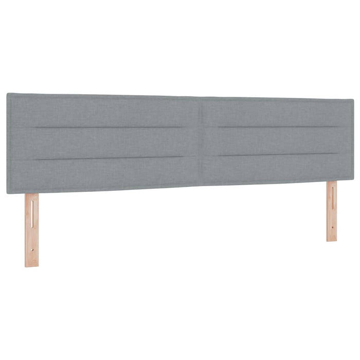 Pat cu arcuri cu headboard Gri deschis 180 x 200 cm țesătură - WALTI WALTI